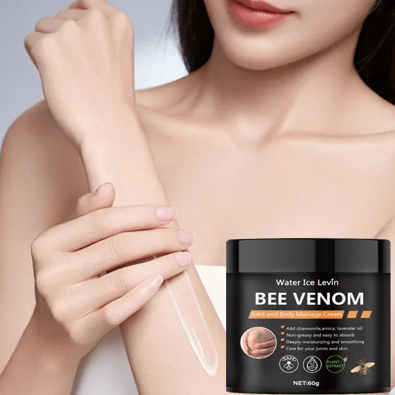 Bee Venom Muscle Massage Cream Contains Natural Ingredients Such as Beekeeping, Aloe Vera, Moisturizing, Caring for Skin, Locking Moisture, Making Soft and Delicate Skin, Moisturizing and Smoothing, Suitable for All Skin Type
