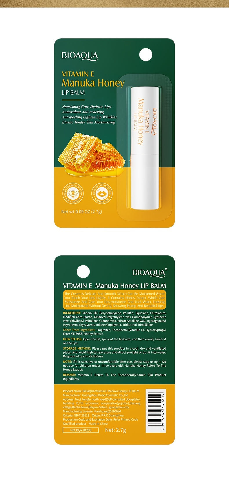 Nourishing Lip Bliss - Lip Butters for Tight, Glossy, and Moisturized Lips with Vitamin E, Honey, Plant Squalane, and Long-Lasting Hydration - Non-Greasy, Softening, and Protective Lip Care