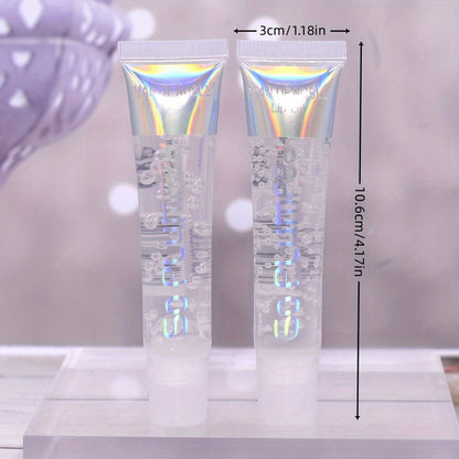 12Pcs/Set, Lip Oil Gift Set, Gifts For Women, Transparent Hose Colorless Moisturizing Lip Oil Lip Gloss, Smoothes Lip Lines Lip Honey