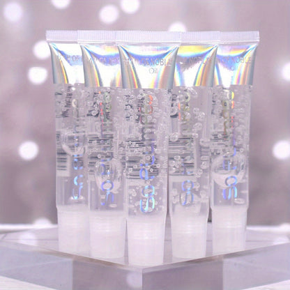 12Pcs/Set, Lip Oil Gift Set, Gifts For Women, Transparent Hose Colorless Moisturizing Lip Oil Lip Gloss, Smoothes Lip Lines Lip Honey