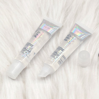 12Pcs/Set, Lip Oil Gift Set, Gifts For Women, Transparent Hose Colorless Moisturizing Lip Oil Lip Gloss, Smoothes Lip Lines Lip Honey