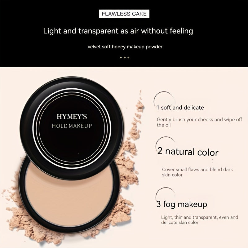Honey Velvet Soft Light-Weight Powder - Oil Absorbing, Hydrating & Non-Drying - Travel-Ready, Portable Compact for a Flawless, Radiant Glow Anywhere