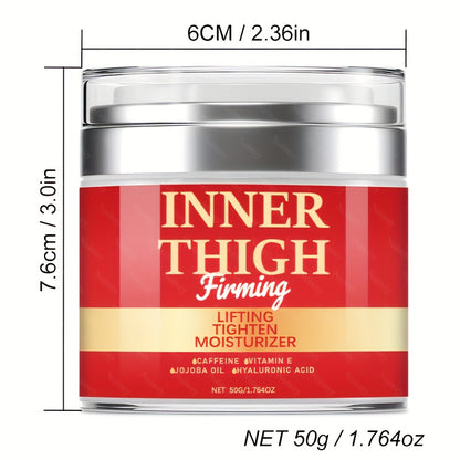 50g Inner Thigh Firming Cream with Caffeine, Honey and Jojoba Oil, Thighs Lifting Cream Moisturizer for Body Massage Moisturizer Firming Women's Body Light Beige Care Cream, Smoothes Body Firm Massage Cream for Thighs, Butt,