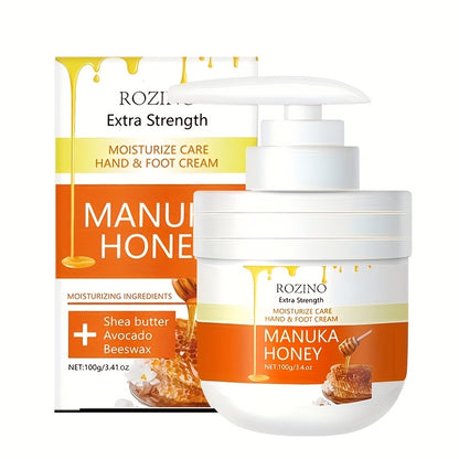 100g honey hand and foot cream pressing bottle, hand and foot cream, hand and foot care cream stick, moisturizing and moisturizing, Brighten Light Beige, Boost radiance, only moistening not greasy care hands and feet, farewel