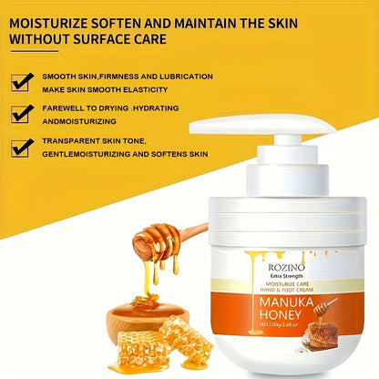 100g honey hand and foot cream pressing bottle, hand and foot cream, hand and foot care cream stick, moisturizing and moisturizing, Brighten Light Beige, Boost radiance, only moistening not greasy care hands and feet, farewel