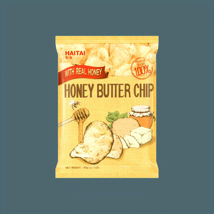 HAITAI, 2.11oz*6packs, Korean Honey Butter Potato Chips, Tasty Crispy Casual Office Snack
