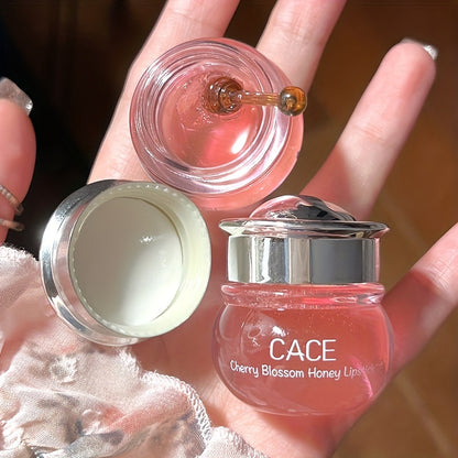 Bear Honey Cherry Blossom Lip Balm - Moisturizing And Nourishing Lip Mask For Hydration And Enhancement - Mother's Day Gift