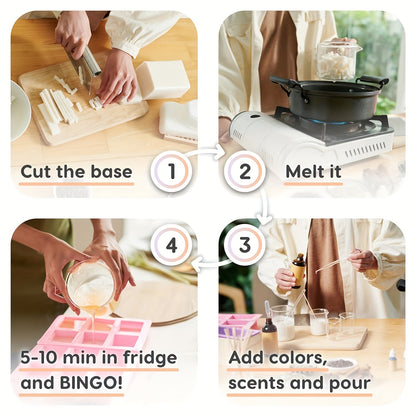 8.82oz Honey Soap Base for DIY Handmade Soaps - Moisturizing Glycerin-Infused, Fragrance-Free with Natural Honey Extract, Ideal for Soap Making Enthusiasts, Honey Glow Soap