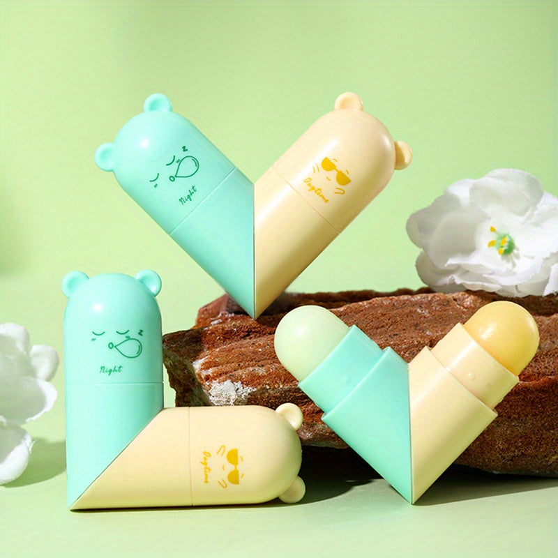 2-in-1 Moisturizing Lip Balm (4.6g Total: 2.3g Day & 2.3g Night): Daytime Primer With Fruit Scent, Avocado & Olive Oil, Honey - Enriched With Vitamin E, Hyaluronic Acid, And Licorice Root Extract With Plant Squalane