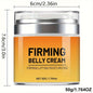 1.764oz Unisex Firming Belly Cream with Jojoba Oil, Caffeine, Hyaluronic Acid, Honey, Shea Butter, Vitamin E - Unscented Moisturizing Skin Care for All Skin Types - Tightening Body Lotion for Butt, Belly, Thighs, Arms