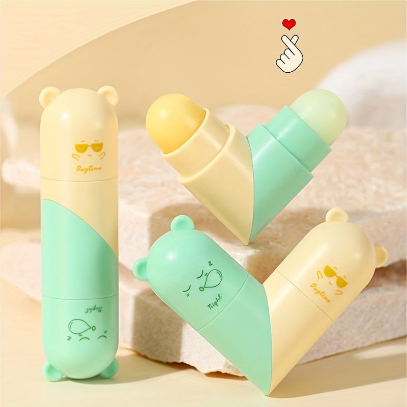 2-in-1 Moisturizing Lip Balm (4.6g Total: 2.3g Day & 2.3g Night): Daytime Primer With Fruit Scent, Avocado & Olive Oil, Honey - Enriched With Vitamin E, Hyaluronic Acid, And Licorice Root Extract With Plant Squalane