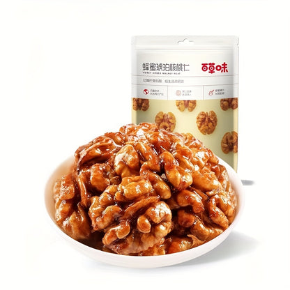 8pcs 100g Delicious Herb Flavored Honey Amber Walnut Nuts - Crunchy Snack with Rich Nutty Flavor - Internet Famous Healthy Snack Option for Office or Home
