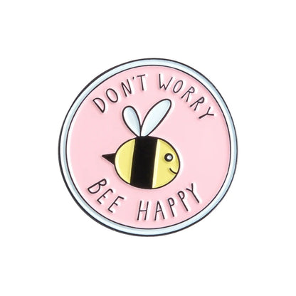 Bee Set Homophonic Be Kind Save Bee Enamel Pins Brooches Bag Clothes Lapel Pin Pink Blue Round Badge Honey Bee Jewelry Gifts