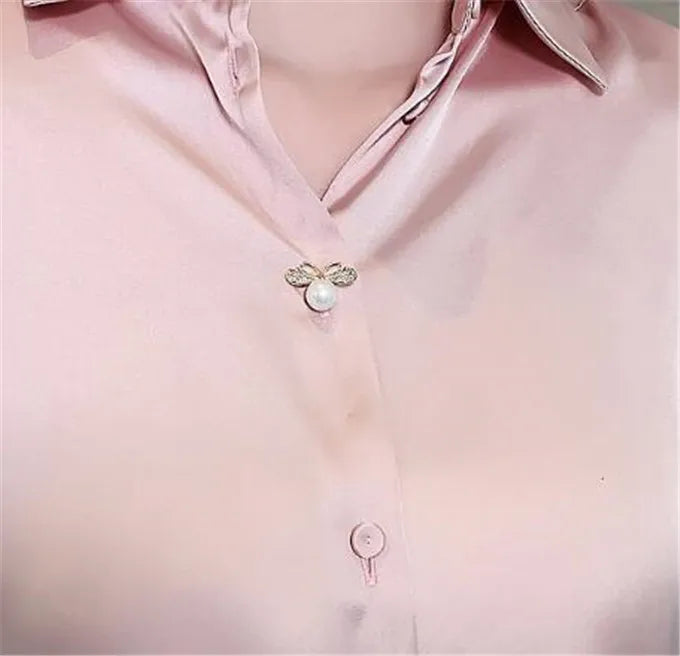 Little Bee Brooches Imitation Pearls Insect Brooch Women Delicate Crystal Rhinestone Pin For Girl Cute Jewelry Wholesale Gifts