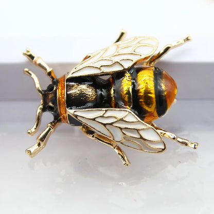 Insect Bumble Bee For Women Kids Girls Jewelry Gold Color Yellow Green Enamel Brooches