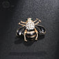 Exquisite Cute Bee Broochs for Women Luxury Black Enamel Crystal Zircon Anime Pins for Backpacks Jewelry Accessories Friend Gift
