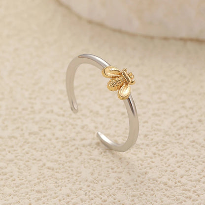 Elegant Engagement Bee Rings, Women's Fine Jewelry Gift, Exquisite Honeybee Flower