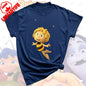 Maya The Bee T-Shirt Plain Black T Shirts Men Short-sleeve O-neck Streetwear Maya The Bee Classic Pattern High Quality Cotton
