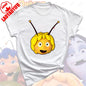 Maya The Bee T-Shirt Plain Black T Shirts Men Short-sleeve O-neck Streetwear Maya The Bee Classic Pattern High Quality Cotton