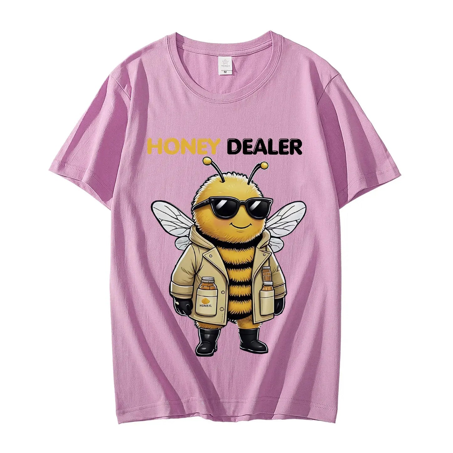 Honey Dealer Funny Bee Graphic T Shirt Men Women Fashion Y2k Clothing T-shirt Summer Casual Oversized Cotton T-shirts Streetwear
