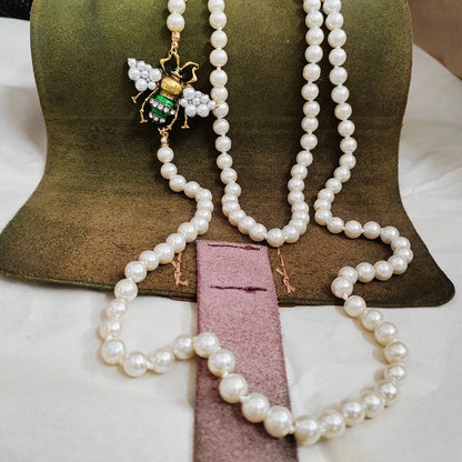 Luxury Handmade Elastic Pearl Bee  Bracelet Bangle Jewelry For Women Party Gift