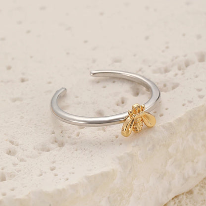 Elegant Engagement Bee Rings, Women's Fine Jewelry Gift, Exquisite Honeybee Flower