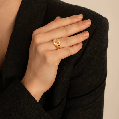 A pair of  Womens Fashionable Bee Ring Luxurious Elegant Finish Jewelry Piece Perfect for Vacation -no box