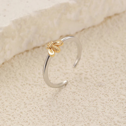 Elegant Engagement Bee Rings, Women's Fine Jewelry Gift, Exquisite Honeybee Flower