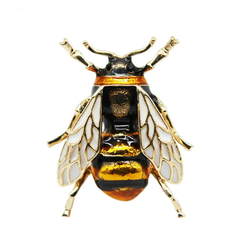 Insect Bumble Bee For Women Kids Girls Jewelry Gold Color Yellow Green Enamel Brooches