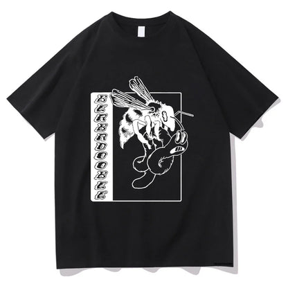 BEABADOOBEE Bee and Worm T Shirts Funny Retro Men/Women Clothing Aesthetic Cotton Tshirt Vintage Graphic Printing Unisex Clothes
