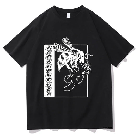 BEABADOOBEE Bee and Worm T Shirts Funny Retro Men/Women Clothing Aesthetic Cotton Tshirt Vintage Graphic Printing Unisex Clothes