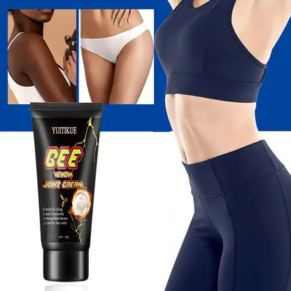 Bee Venom Joint Cream 60g - Fast Warming Relief for Knees/Elbows/Shoulders, Multi-Part Moisturizing, Non-Sticky