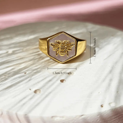 A pair of  Womens Fashionable Bee Ring Luxurious Elegant Finish Jewelry Piece Perfect for Vacation -no box