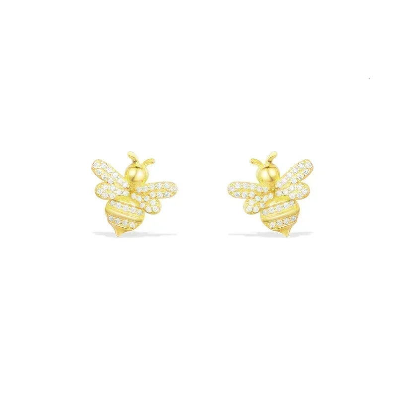 LI KI High Quality 925 Silver Bee Earrings In A Variety Of Stylish And Elegant  Jewelry Gifts For Friends