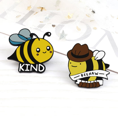 Funny Bee Insect Series Brooch Cartoon Women Men Exquisite Enamel Pins Backpack Jeans Lapel Badges Jewelry Gift For Kids Friends