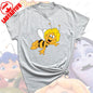 Maya The Bee T-Shirt Plain Black T Shirts Men Short-sleeve O-neck Streetwear Maya The Bee Classic Pattern High Quality Cotton