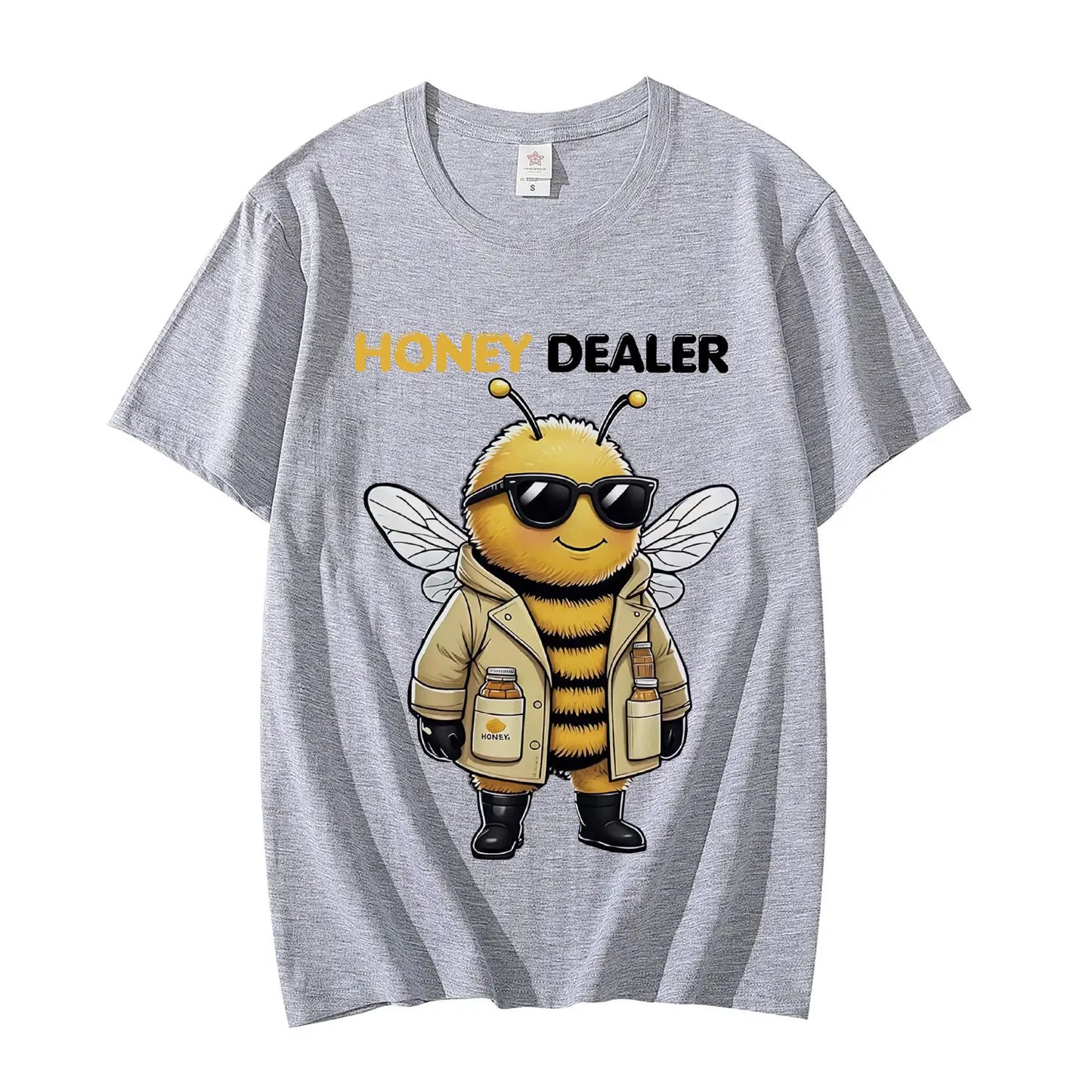 Honey Dealer Funny Bee Graphic T Shirt Men Women Fashion Y2k Clothing T-shirt Summer Casual Oversized Cotton T-shirts Streetwear