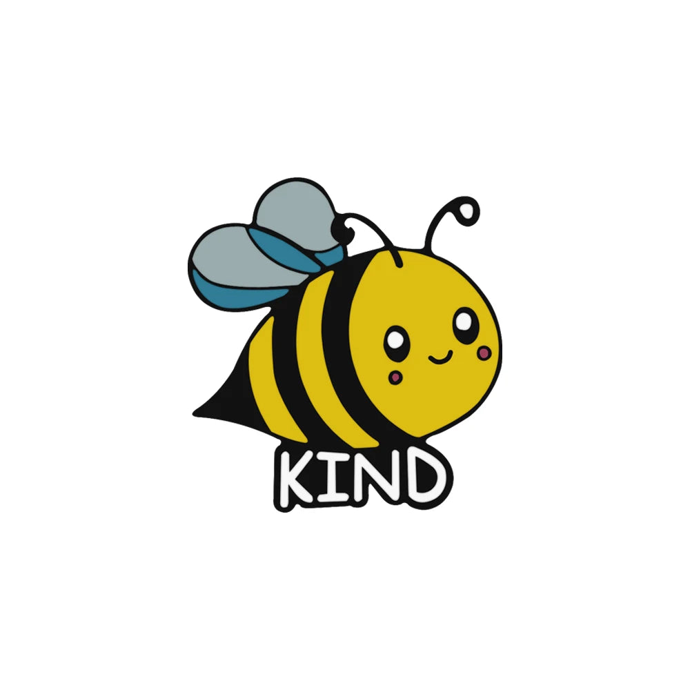 Funny Bee Insect Series Brooch Cartoon Women Men Exquisite Enamel Pins Backpack Jeans Lapel Badges Jewelry Gift For Kids Friends