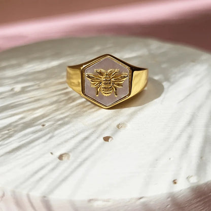 A pair of  Womens Fashionable Bee Ring Luxurious Elegant Finish Jewelry Piece Perfect for Vacation -no box