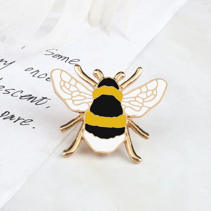 Funny Bee Insect Series Brooch Cartoon Women Men Exquisite Enamel Pins Backpack Jeans Lapel Badges Jewelry Gift For Kids Friends