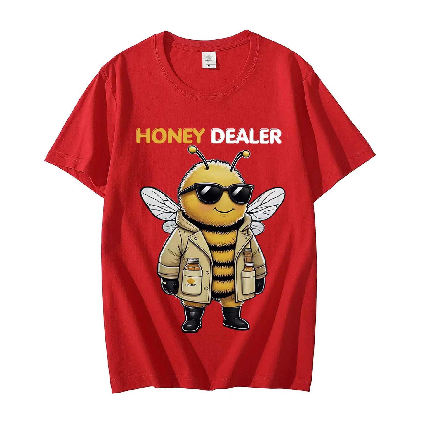 Honey Dealer Funny Bee Graphic T Shirt Men Women Fashion Y2k Clothing T-shirt Summer Casual Oversized Cotton T-shirts Streetwear