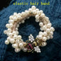Luxury Handmade Elastic Pearl Bee  Bracelet Bangle Jewelry For Women Party Gift