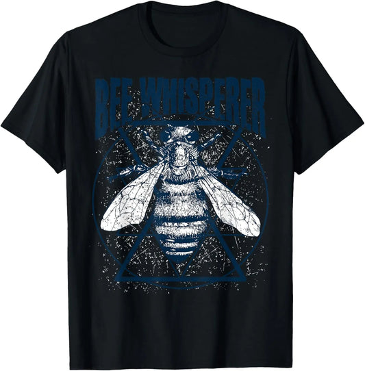 Bee Whisperer Graphic Tee Men's Cotton Round Neck Casual T-Shirt Short Sleeve