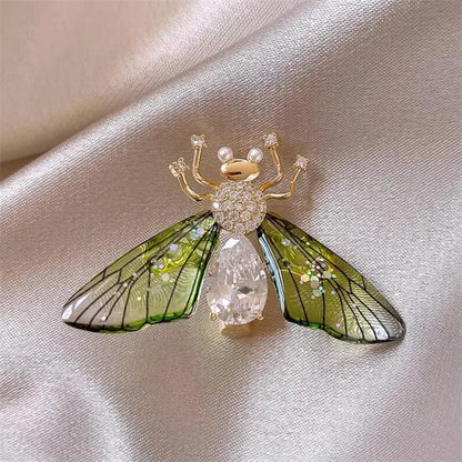Lovely Birds Butterfly Bee Brooch For Women Pearl Rhinestone Trendy Animal Jewelry Coat Dress Lapel Pins Wedding Party Gifts