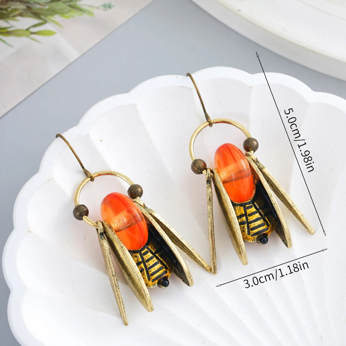 Bee insect summer couple earrings, charming Bohemian accessories, Western jewelry for vacation decoration