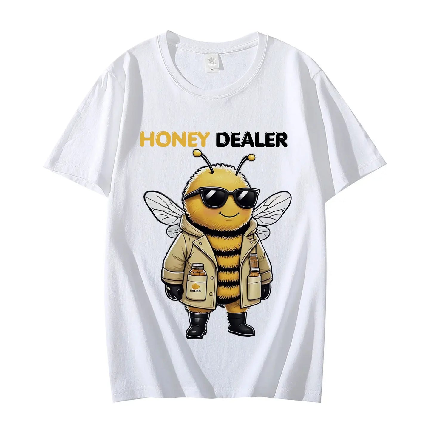 Honey Dealer Funny Bee Graphic T Shirt Men Women Fashion Y2k Clothing T-shirt Summer Casual Oversized Cotton T-shirts Streetwear