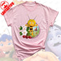 Maya The Bee T-Shirt Plain Black T Shirts Men Short-sleeve O-neck Streetwear Maya The Bee Classic Pattern High Quality Cotton
