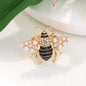 Fashion Jewelry Delicate Crystal Bee Rings Enamel Metal Insect Elegant Opening Women Finger Ring Girl Lady Party Wedding Gifts