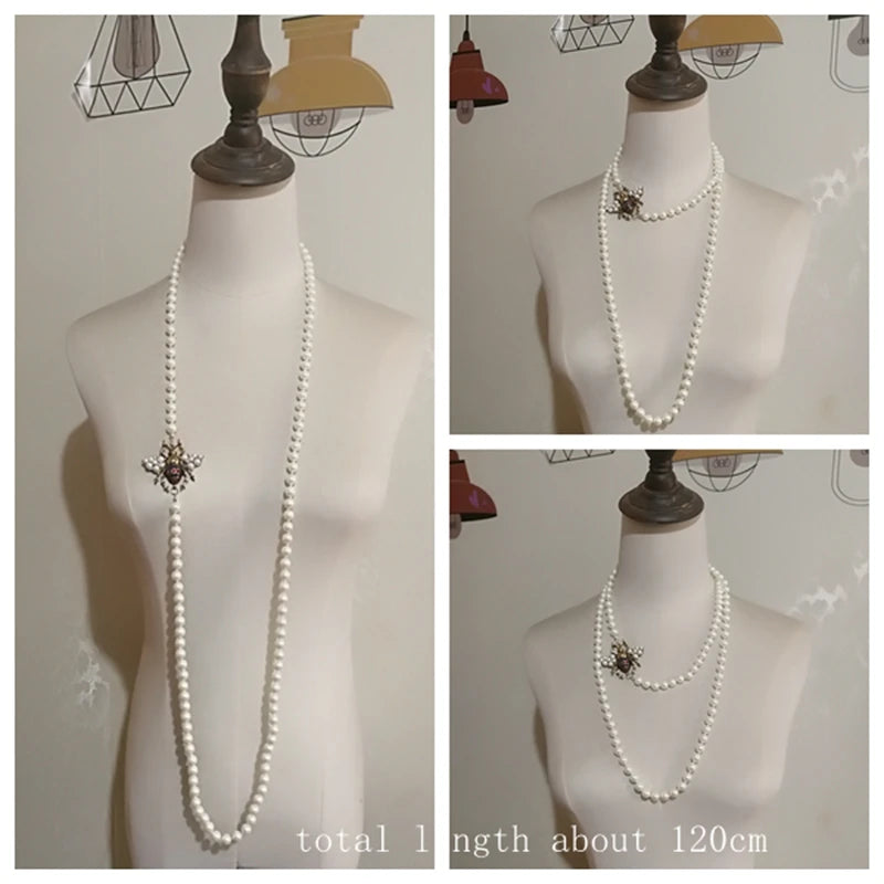 Luxury Handmade Elastic Pearl Bee  Bracelet Bangle Jewelry For Women Party Gift