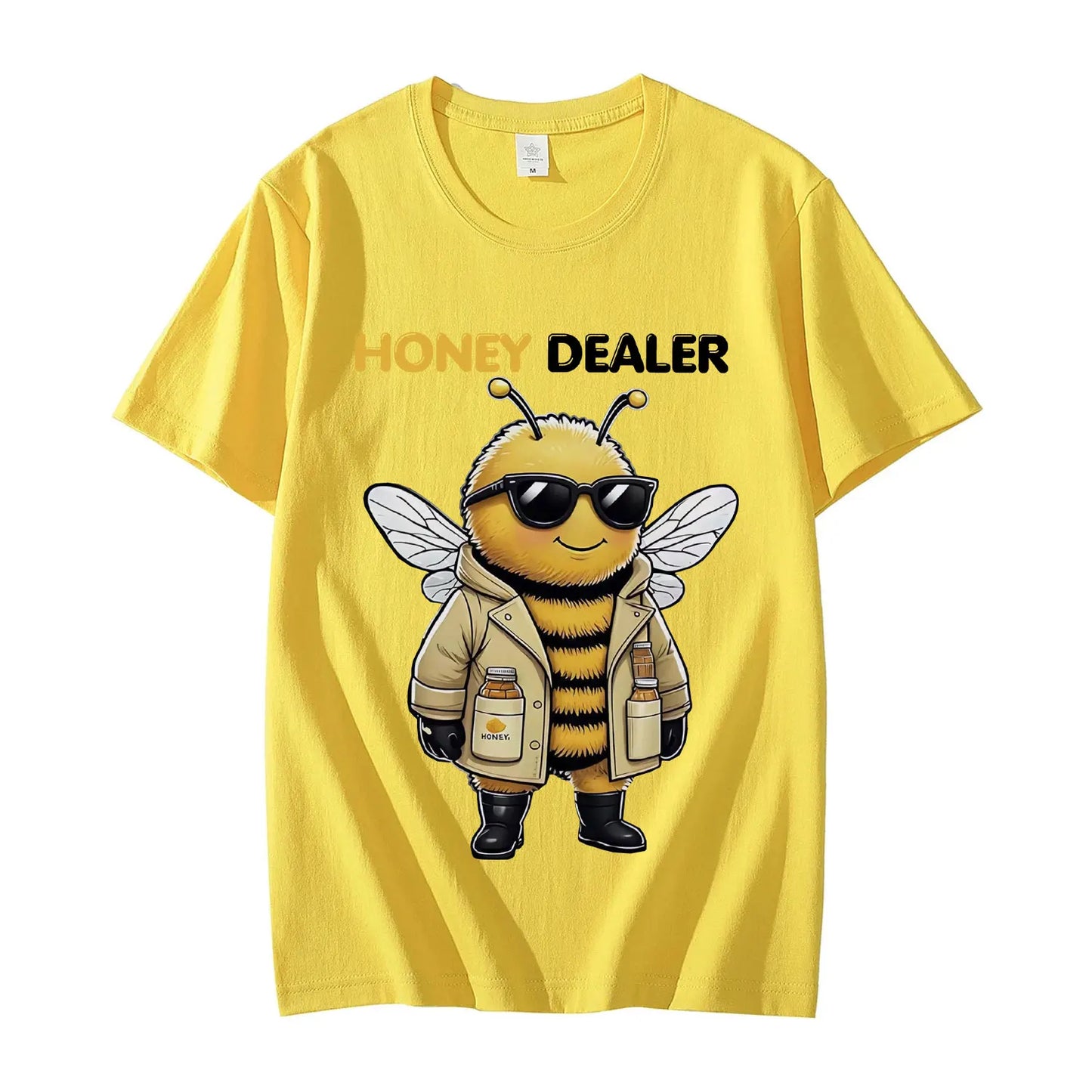 Honey Dealer Funny Bee Graphic T Shirt Men Women Fashion Y2k Clothing T-shirt Summer Casual Oversized Cotton T-shirts Streetwear